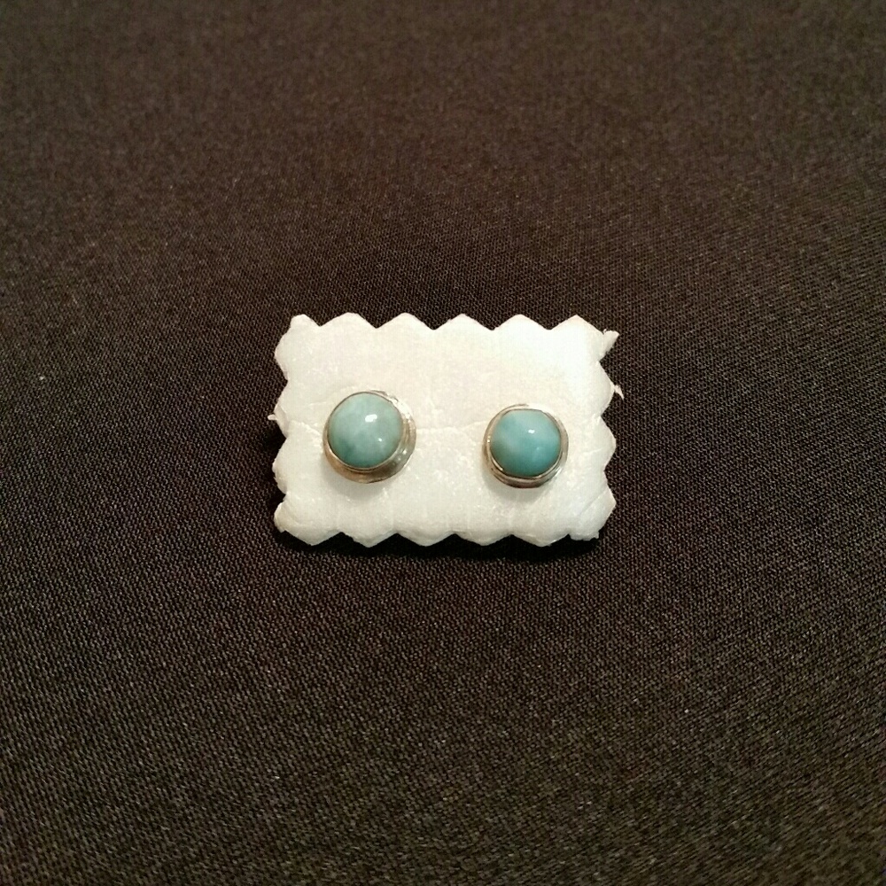 Handmade Larimar Gemstone earrings